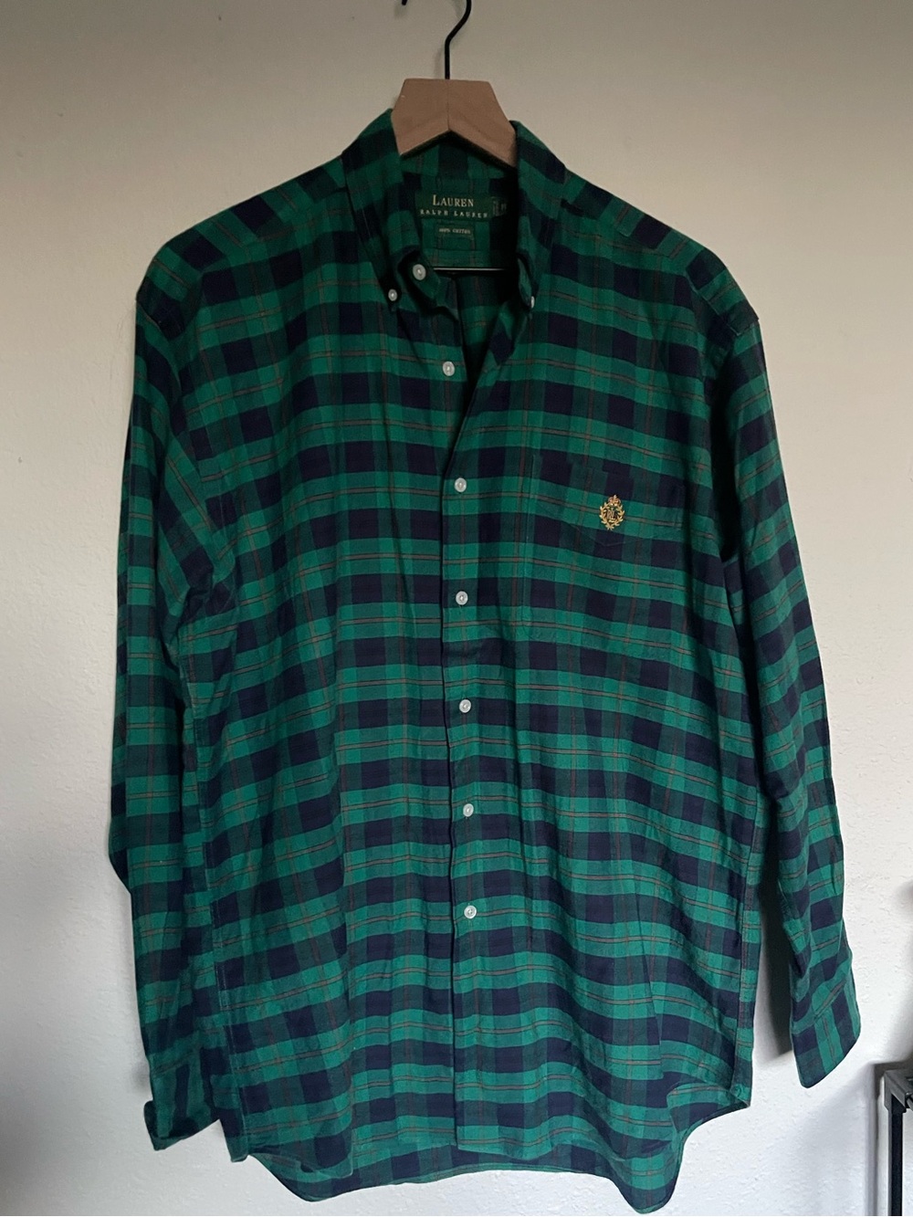 Lauren Ralph Lauren Shirt Men’s Medium Plaid Flannel Lumberack